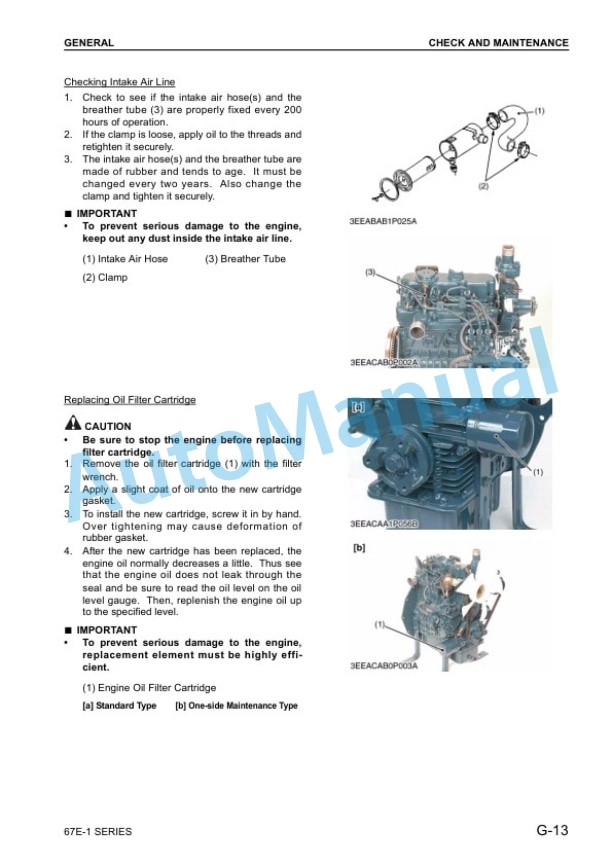 Alternative view of Komatsu 67E-1 Series Diesel Engine Shop Manual SEBM038300