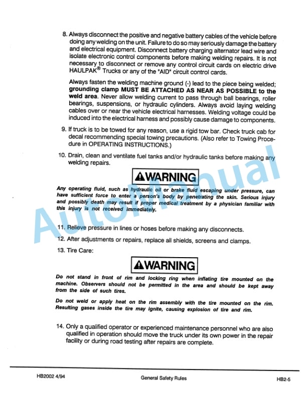Komatsu 685E Dump Truck Operator Handbook DG674 2 Komatsu 685E Dump Truck Operator Handbook DG674-2
