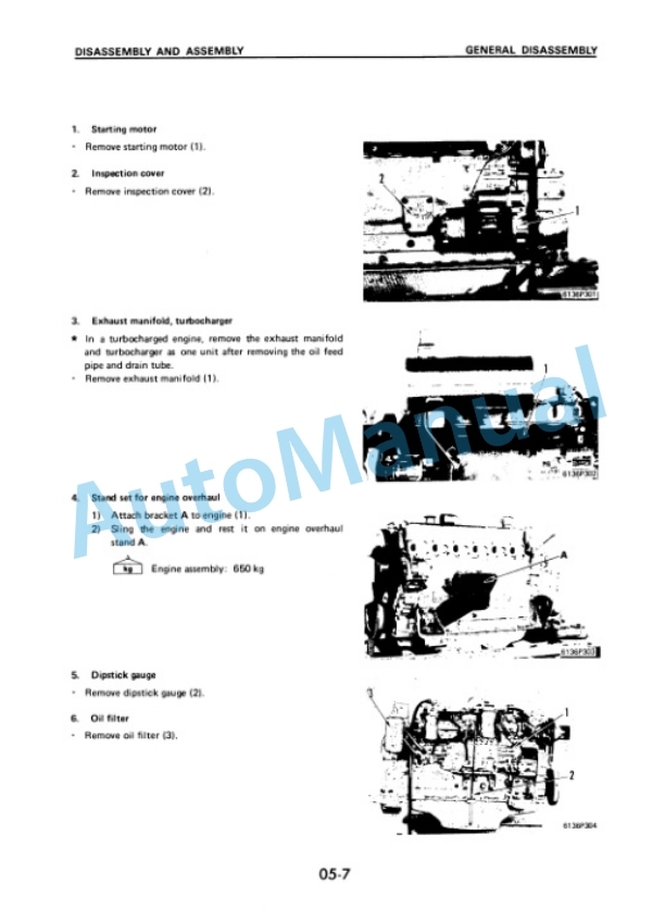 Komatsu 6D105-1, S6D105-1 Diesel Engine Shop Manual (S)6D105-BE2 4 Komatsu 6D105-1, S6D105-1 Diesel Engine Shop Manual (S)6D105-BE2 - Image 4