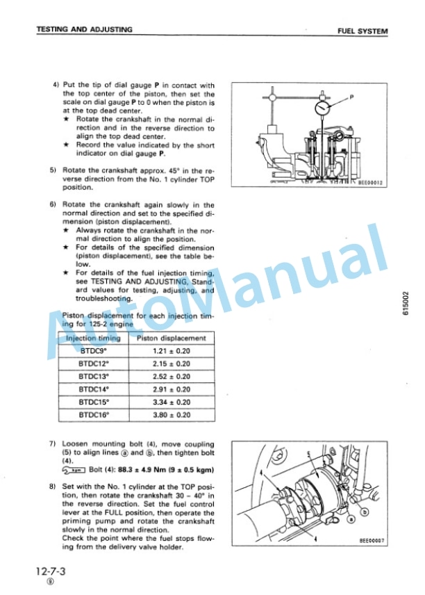 Komatsu 6D125-2 Series Diesel Engine Shop Manual SMEE1250K0 3 Komatsu 6D125-2 Series Diesel Engine Shop Manual SMEE1250K0 - Image 3