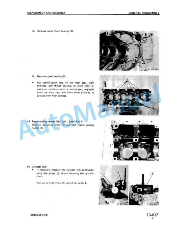 Komatsu 6D125 Series Diesel Engine Shop Manual SEBE61500109 5 Komatsu 6D125 Series Diesel Engine Shop Manual SEBE61500109 - Image 5