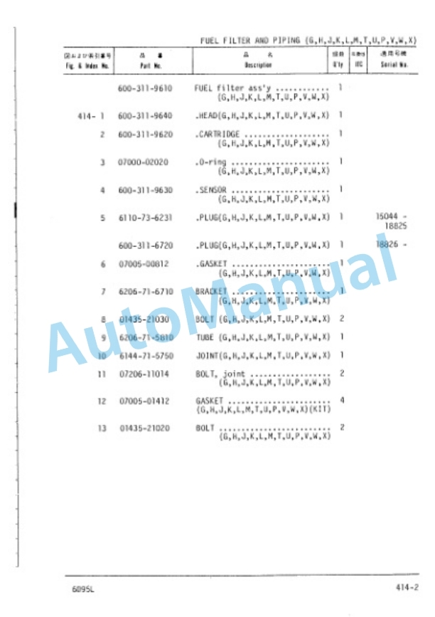 Komatsu 6D95L Diesel Engine Parts Manual 6D95L-PNE5 3 Komatsu 6D95L Diesel Engine Parts Manual 6D95L-PNE5-3