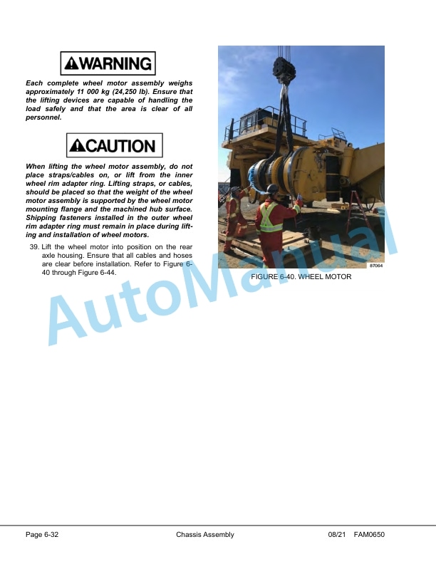 Alternative view of Komatsu 730E-10 Dump Truck Field Assembly Instruction CEAW012006