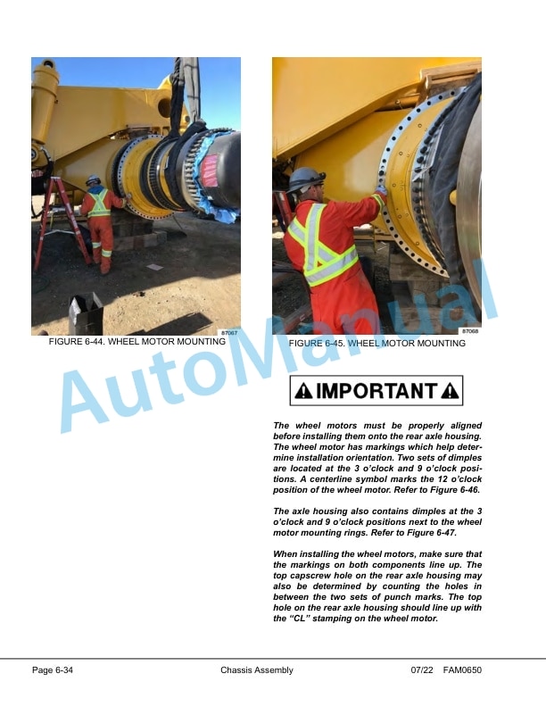Alternative view of Komatsu 730E-10 Dump Truck Field Assembly Instruction CEAW012101