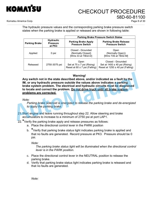 Komatsu 730E-10 Dump Truck Field Assembly Instruction CEAW012101 4 Komatsu 730E-10 Dump Truck Field Assembly Instruction CEAW012101 - Image 4