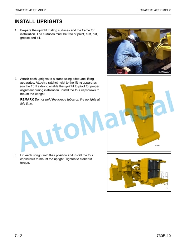 Alternative view of Komatsu 730E-10 Dump Truck Field Assembly Instruction CEAW012103