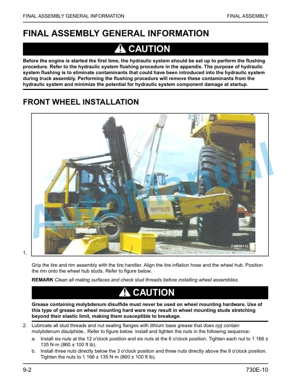 Komatsu 730E-10 Dump Truck Field Assembly Instruction CEAW012104 3 Komatsu 730E-10 Dump Truck Field Assembly Instruction CEAW012104 - Image 3