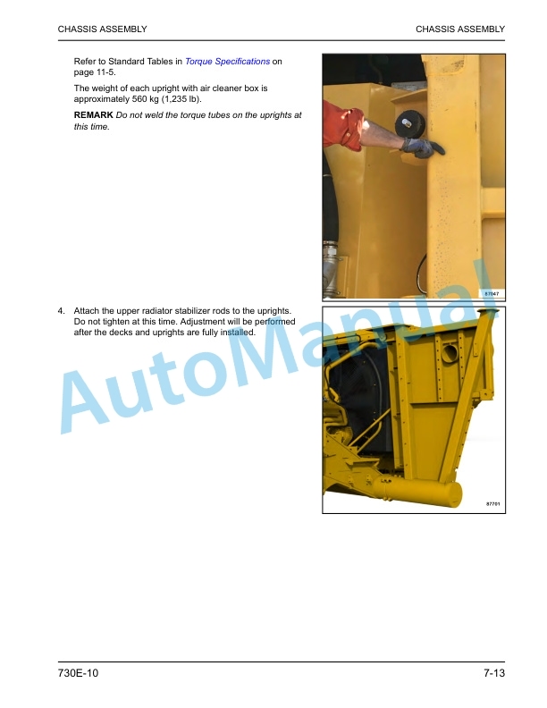 Alternative view of Komatsu 730E-10 Dump Truck Field Assembly Instruction CEAW012300