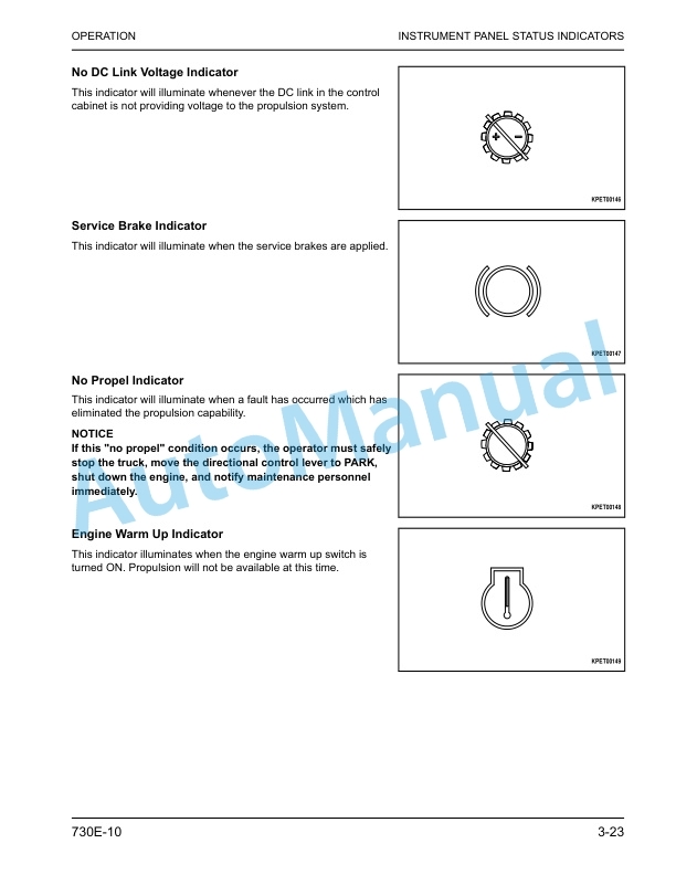 Komatsu 730E-10 Dump Truck Operation and Maintenance Manual CEAM034509 3 Komatsu 730E-10 Dump Truck Operation and Maintenance Manual CEAM034509 - Image 3