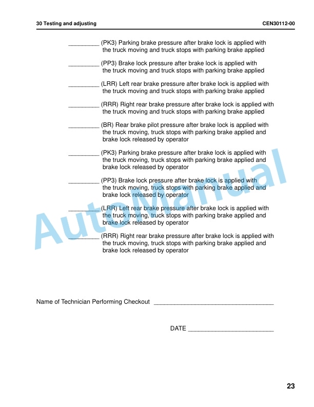 Alternative view of Komatsu 730E-10 Dump Truck Shop Manual CEBM035403