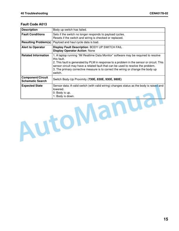 Komatsu 730E-10 Dump Truck Shop Manual CEBM035403 3 Komatsu 730E-10 Dump Truck Shop Manual CEBM035403 - Image 3