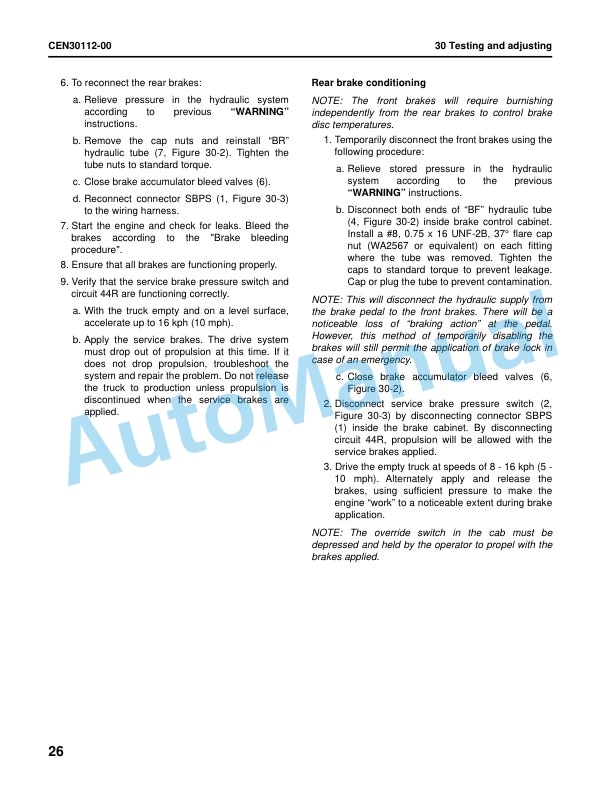 Alternative view of Komatsu 730E-10 Dump Truck Shop Manual CEBM035404
