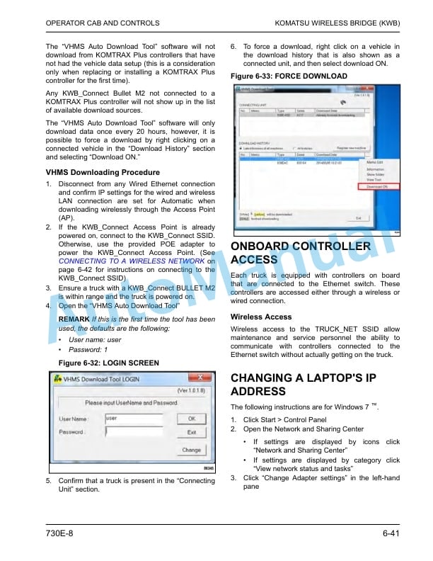 Komatsu 730E-8 Dump Truck Operation and Maintenance Manual CEAM026203 5 Komatsu 730E-8 Dump Truck Operation and Maintenance Manual CEAM026203 - Image 5