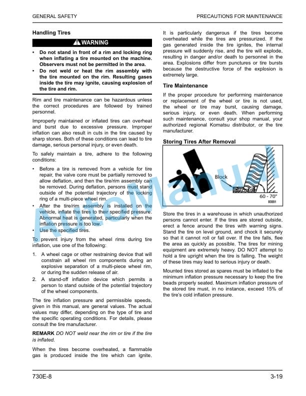 Alternative view of Komatsu 730E-8 Dump Truck Operation and Maintenance Manual CEAM031206