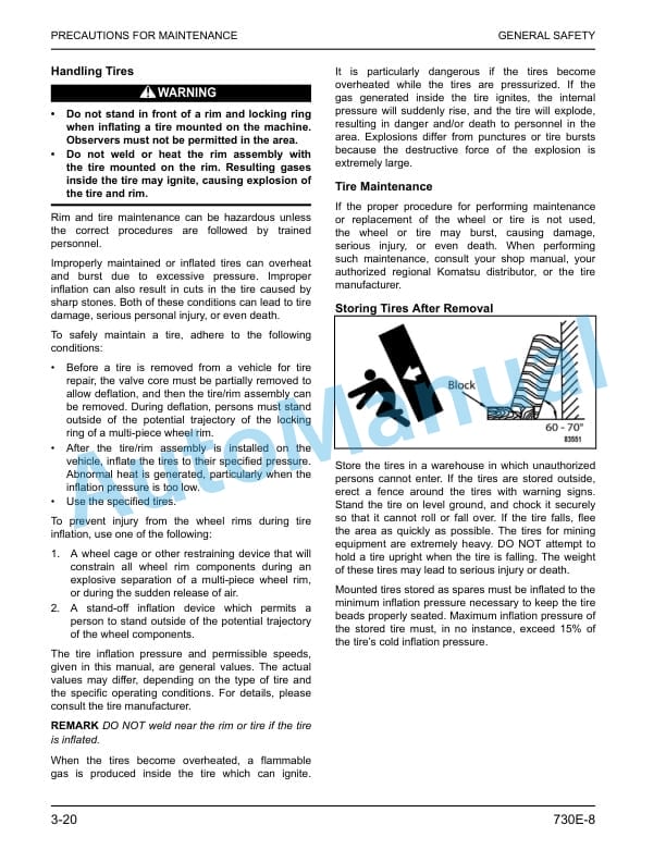Alternative view of Komatsu 730E-8 Dump Truck Operation and Maintenance Manual CEAM031207