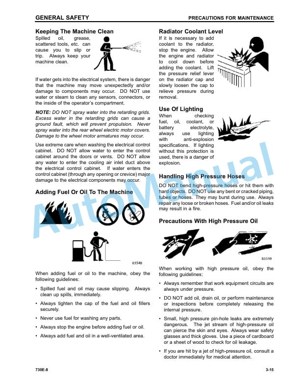 Alternative view of Komatsu 730E-8 Dump Truck Operation and Maintenance Manual CEAM033700