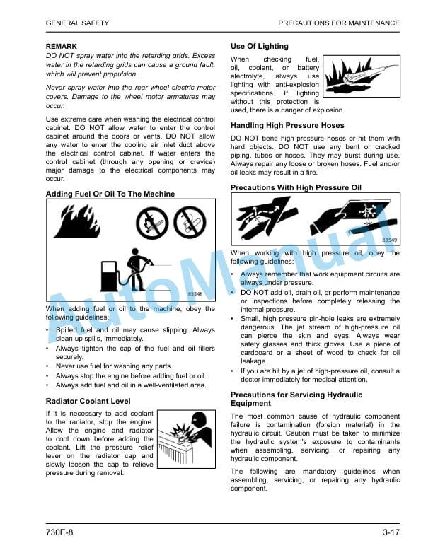 Alternative view of Komatsu 730E-8 Dump Truck Operation and Maintenance Manual CEAM033706