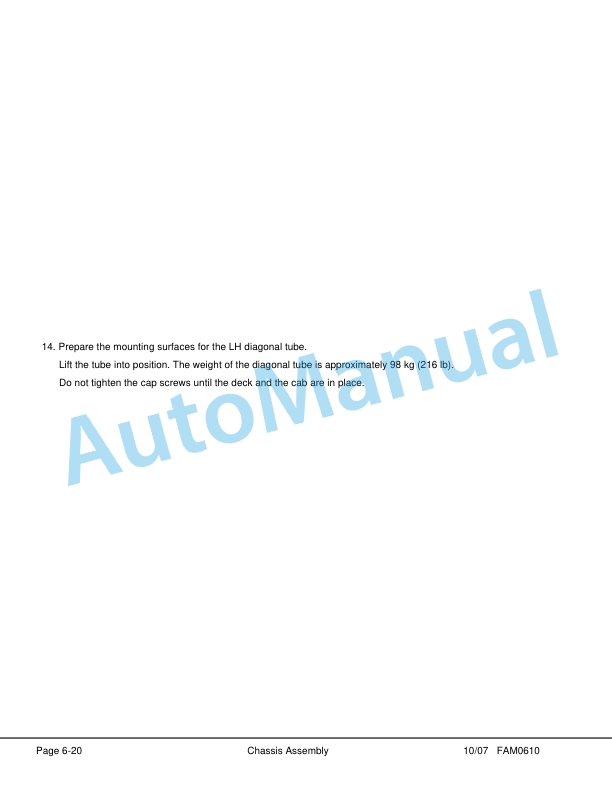 Alternative view of Komatsu 730E Dump Truck Field Assembly Instruction CEAW004103