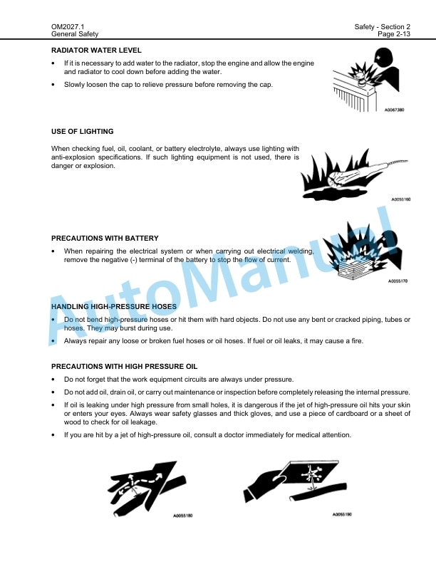 Alternative view of Komatsu 730E Dump Truck Operation and Maintenance Manual CEAM010301