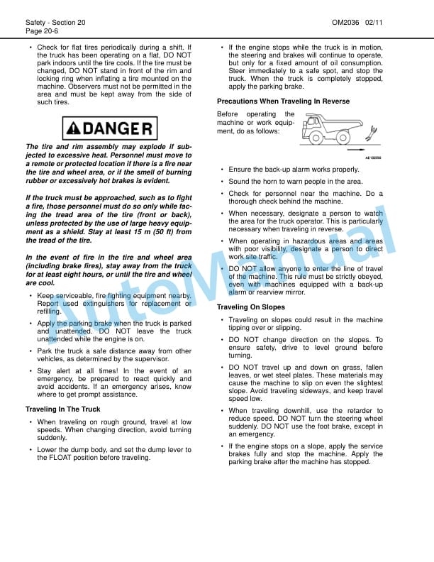 Alternative view of Komatsu 730E Dump Truck Operation and Maintenance Manual CEAM020001