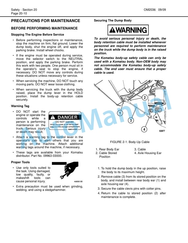 Alternative view of Komatsu 730E Dump Truck Operation and Maintenance Manual CEAM020902