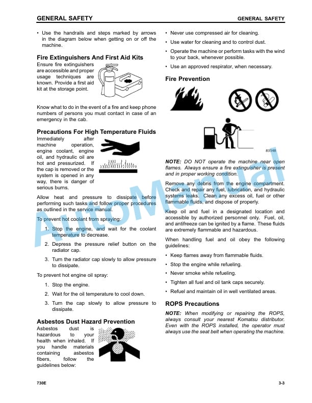 Alternative view of Komatsu 730E Dump Truck Operation and Maintenance Manual CEAM025902