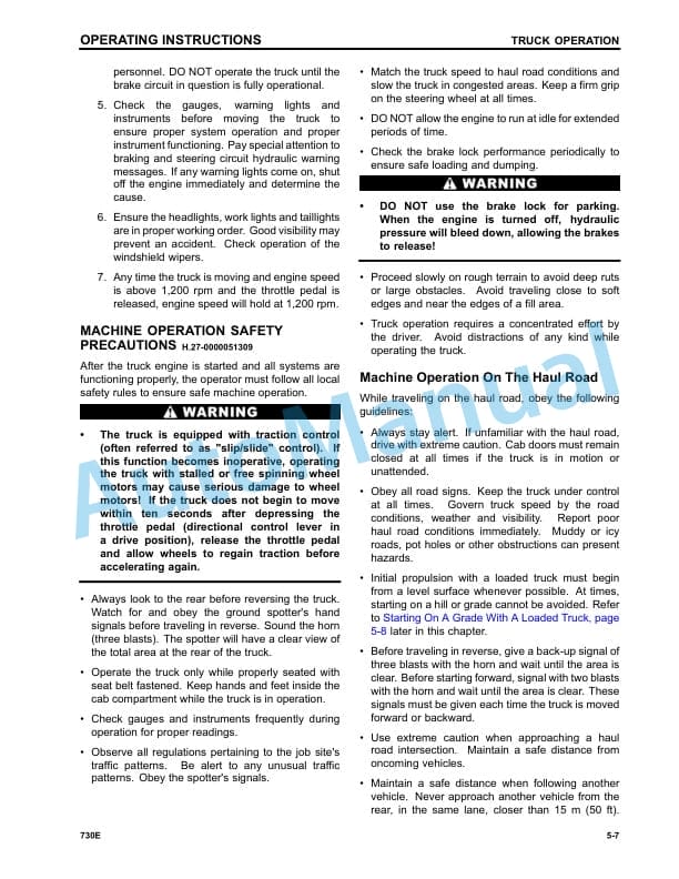 Komatsu 730E Dump Truck Operation and Maintenance Manual CEAM025902 3 Komatsu 730E Dump Truck Operation and Maintenance Manual CEAM025902 - Image 3