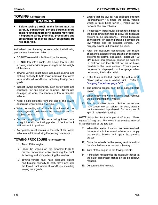 Komatsu 730E Dump Truck Operation and Maintenance Manual CEAM033400 3 Komatsu 730E Dump Truck Operation and Maintenance Manual CEAM033400 - Image 3