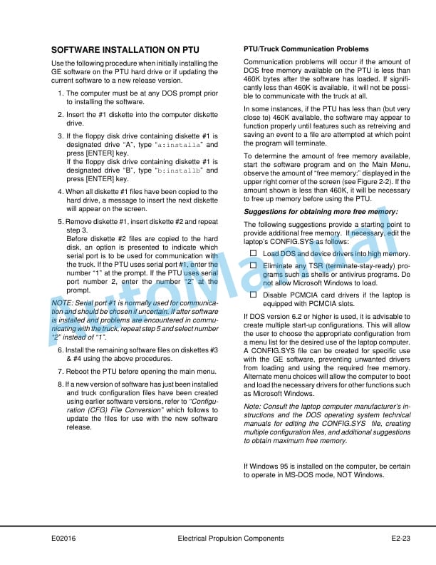 Alternative view of Komatsu 730E Dump Truck Shop Manual CEBM010800