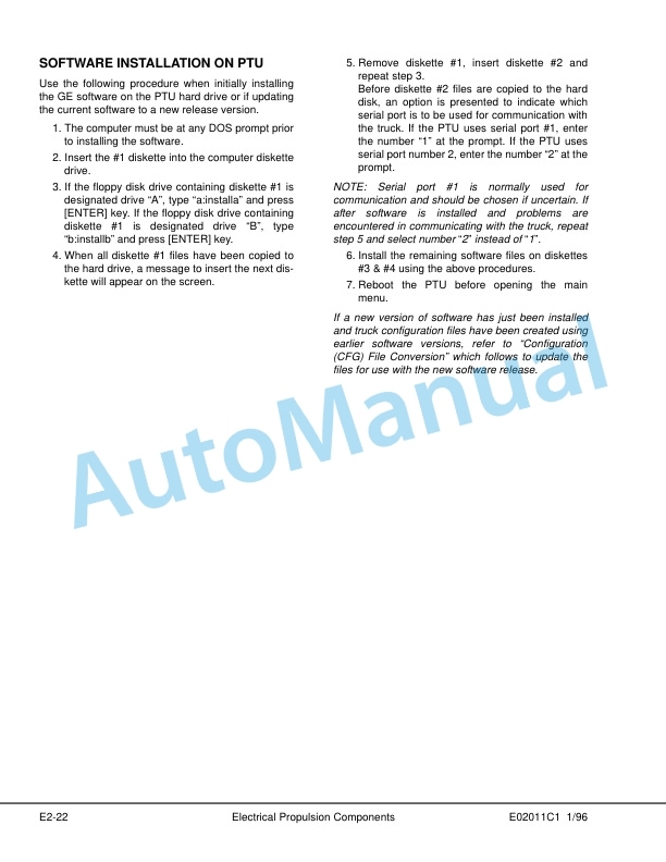 Alternative view of Komatsu 730E Dump Truck Shop Manual DG708