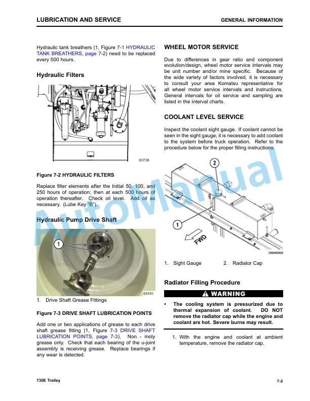 Komatsu 730E Trolley Dump Truck Operation and Maintenance Manual CEAM026301 5 Komatsu 730E Trolley Dump Truck Operation and Maintenance Manual CEAM026301 - Image 5