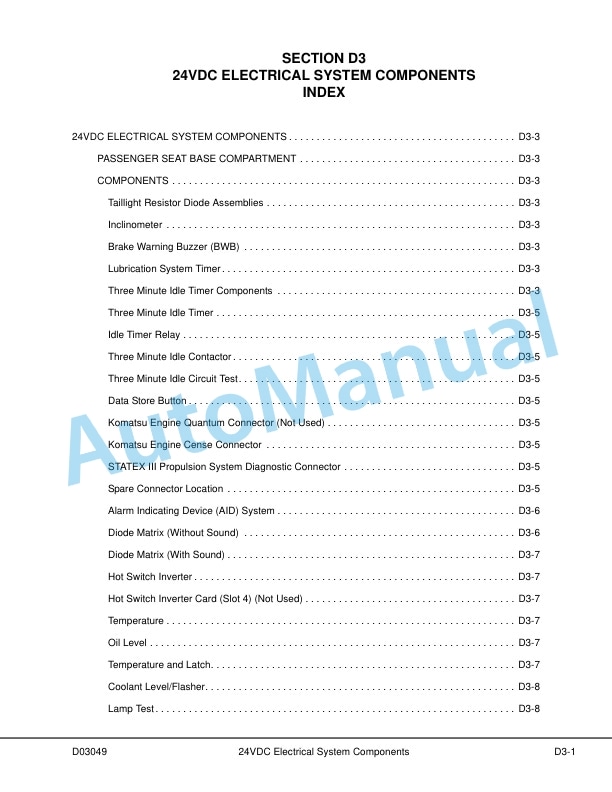 Alternative view of Komatsu 730E Trolley Dump Truck Shop Manual CEBM026100