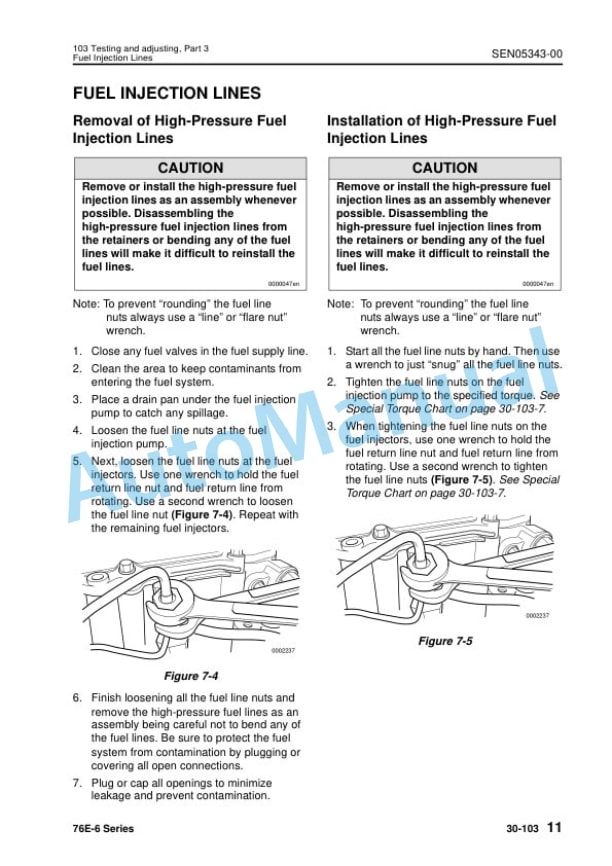 Komatsu 76E-6 Series Engine Shop Manual SEN05334-00 4 Komatsu 76E-6 Series Engine Shop Manual SEN05334-00 - Image 4