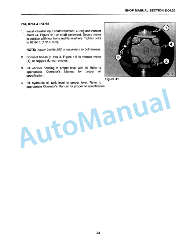 Komatsu 784, D784, PD784 Roller Shop Manual SMR-784 3 Komatsu 784, D784, PD784 Roller Shop Manual SMR-784-3