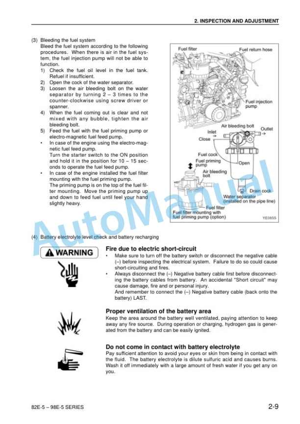 Alternative view of Komatsu 82E-98E Series Diesel Engine Shop Manual SEBM035103