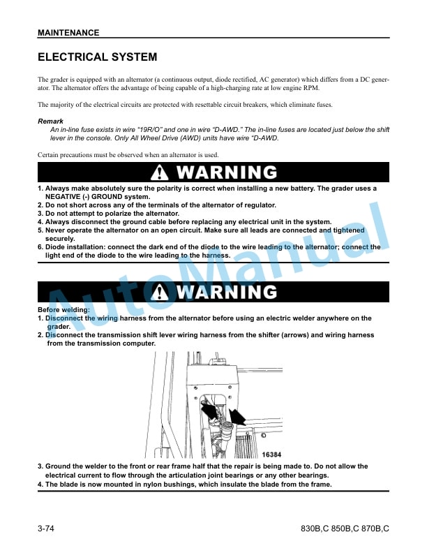 Komatsu 830B, 830C, 850B, 850C, 870B, 870C Motor Grader Operation and Maintenance Manual CEAM009800 5 Komatsu 830B, 830C, 850B, 850C, 870B, 870C Motor Grader Operation and Maintenance Manual CEAM009800 - Image 5