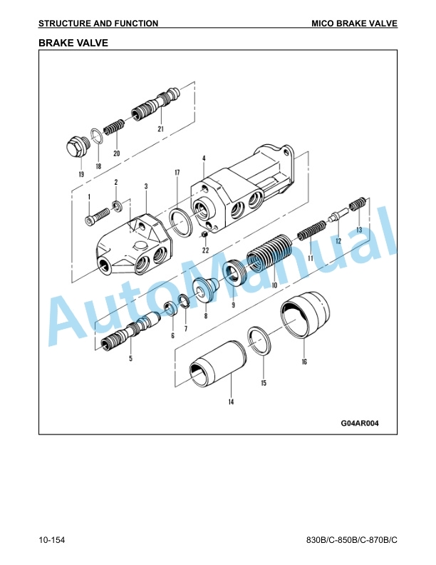 Alternative view of Komatsu 830B, 850B, 870B, 830C, 850C, 870C Motor Grader Shop Manual CEBD011200