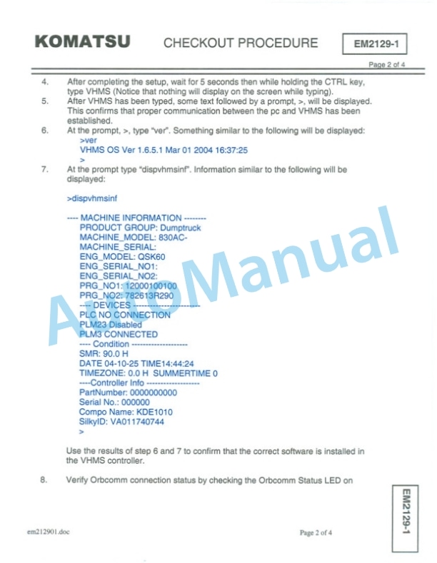 Komatsu 830E-1AC Dump Truck Field Assembly Instruction CEAW005100 4 Komatsu 830E-1AC Dump Truck Field Assembly Instruction CEAW005100 - Image 4