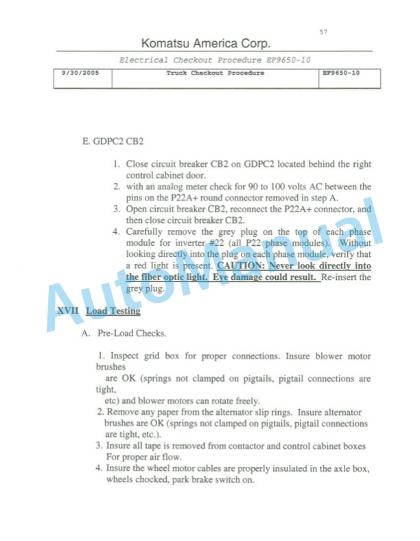 Komatsu 830E-1AC Dump Truck Field Assembly Instruction CEAW006700 5 Komatsu 830E-1AC Dump Truck Field Assembly Instruction CEAW006700 - Image 5