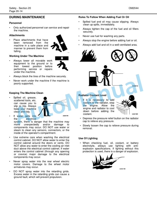 Alternative view of Komatsu 830E-1AC Dump Truck Operation and Maintenance Manual CEAM020801