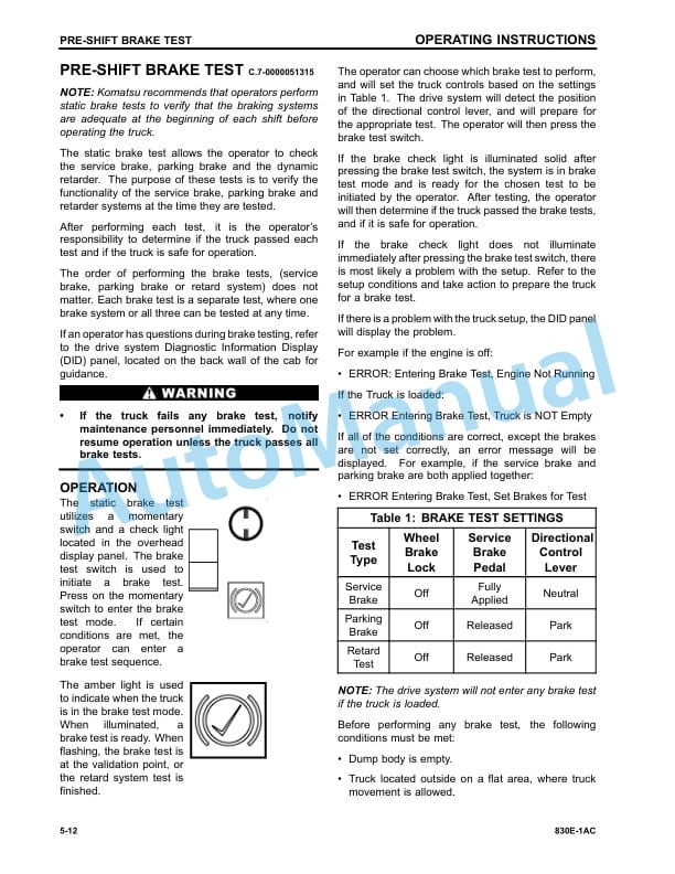 Komatsu 830E-1AC Dump Truck Operation and Maintenance Manual CEAM022304 3 Komatsu 830E-1AC Dump Truck Operation and Maintenance Manual CEAM022304 - Image 3