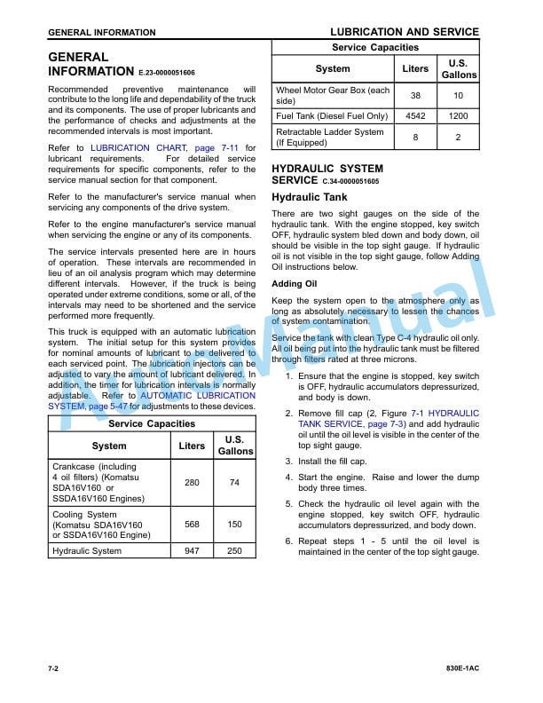 Komatsu 830E-1AC Dump Truck Operation and Maintenance Manual CEAM022304 5 Komatsu 830E-1AC Dump Truck Operation and Maintenance Manual CEAM022304 - Image 5