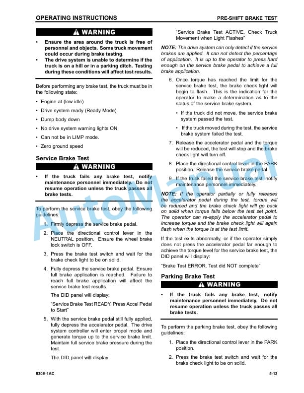 Komatsu 830E-1AC Dump Truck Operation and Maintenance Manual CEAM024404 3 Komatsu 830E-1AC Dump Truck Operation and Maintenance Manual CEAM024404 - Image 3