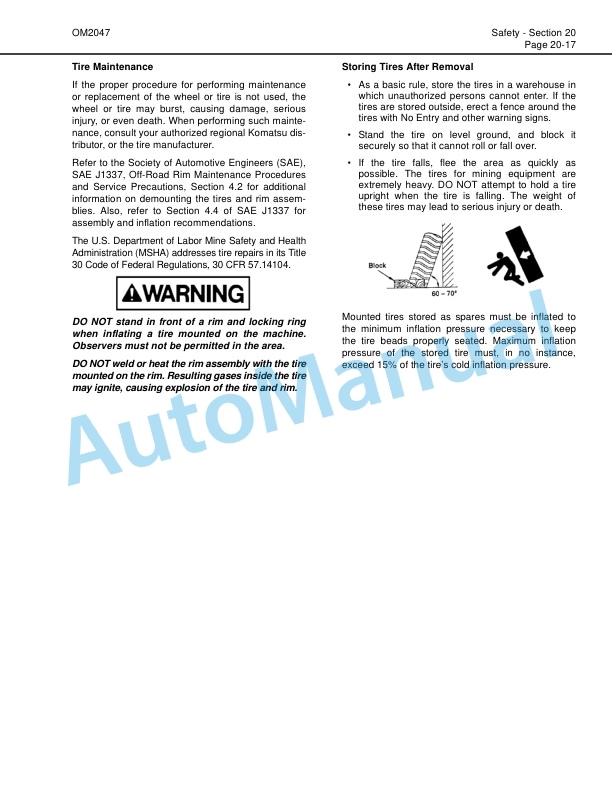 Alternative view of Komatsu 830E-1AC Dump Truck Operation and Maintenance Manual CEAM025001