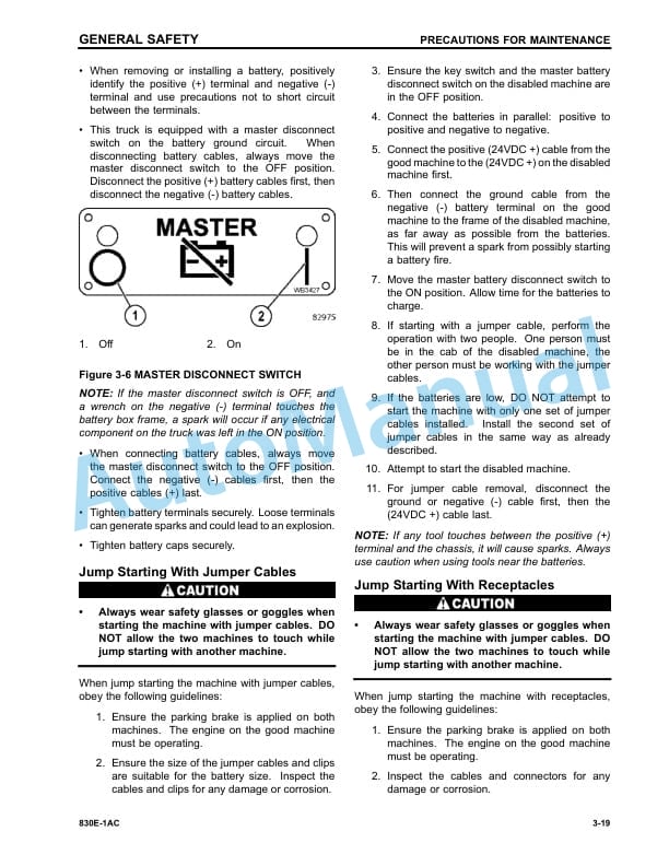 Alternative view of Komatsu 830E-1AC Dump Truck Operation and Maintenance Manual CEAM029402