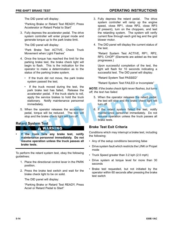 Komatsu 830E-1AC Dump Truck Operation and Maintenance Manual CEAM029701 3 Komatsu 830E-1AC Dump Truck Operation and Maintenance Manual CEAM029701 - Image 3