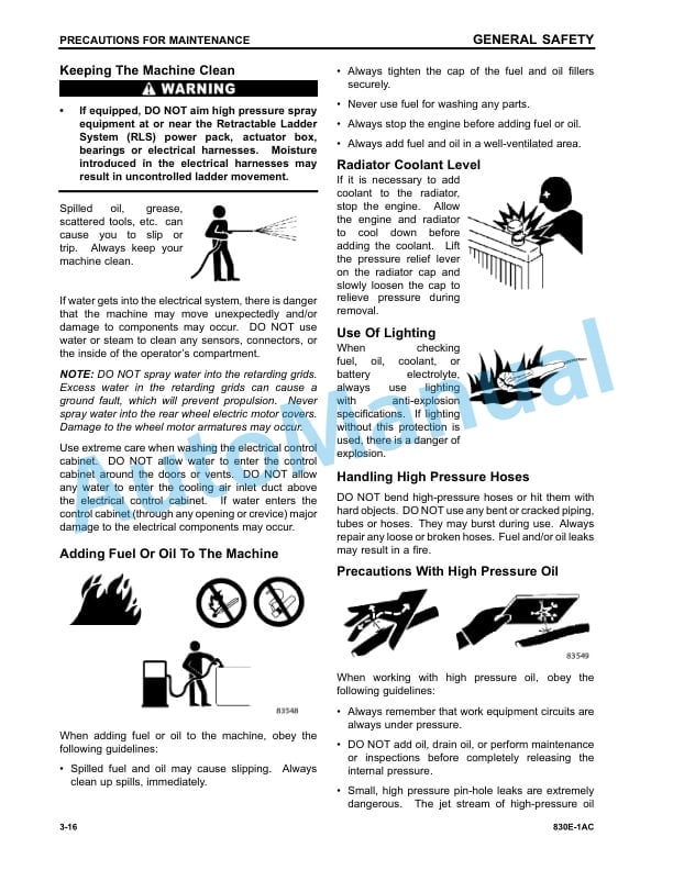 Alternative view of Komatsu 830E-1AC Dump Truck Operation and Maintenance Manual CEAM031300