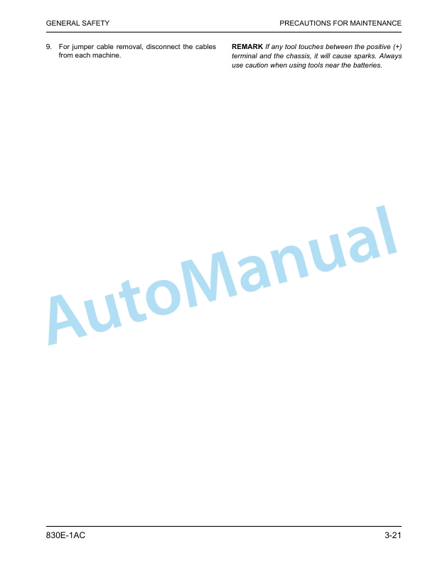 Alternative view of Komatsu 830E-1AC Dump Truck Operation and Maintenance Manual CEAM031307