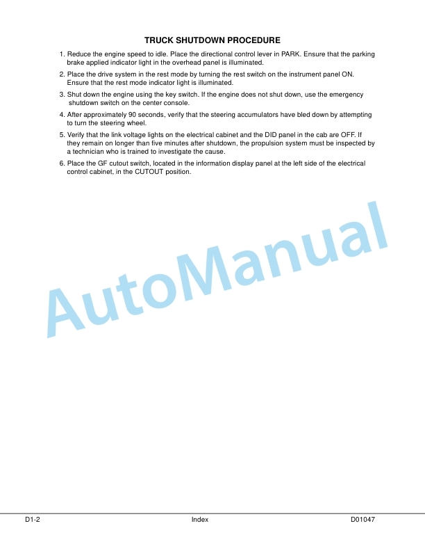 Alternative view of Komatsu 830E-1AC Dump Truck Shop Manual CEBM024002