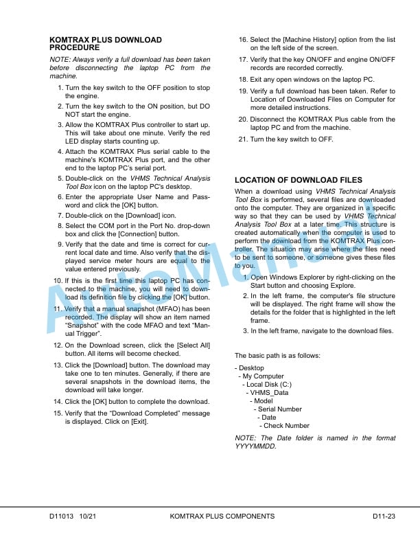 Alternative view of Komatsu 830E-1AC Dump Truck Shop Manual CEBM037701